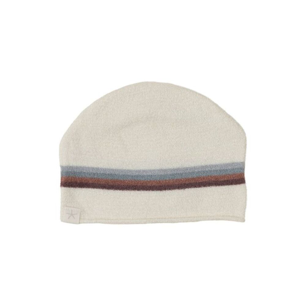 Barefoot Dreams Girls  Baby Stripe Beanie, Cream